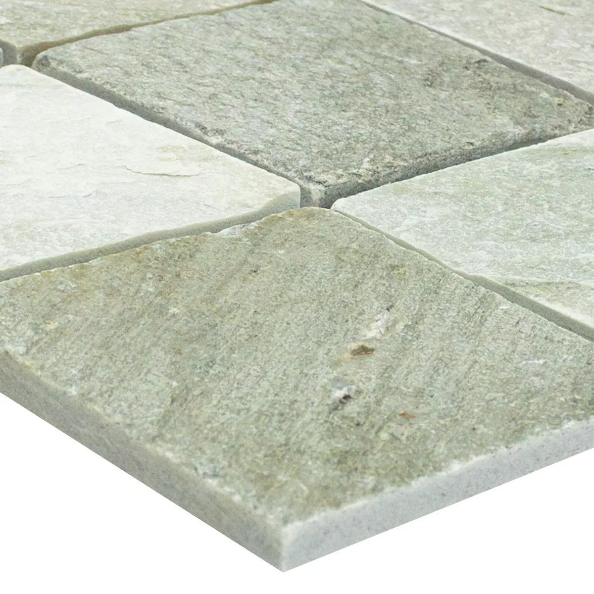 Mозаечни Плочки Kварцит Бежово Сив 100x100mm