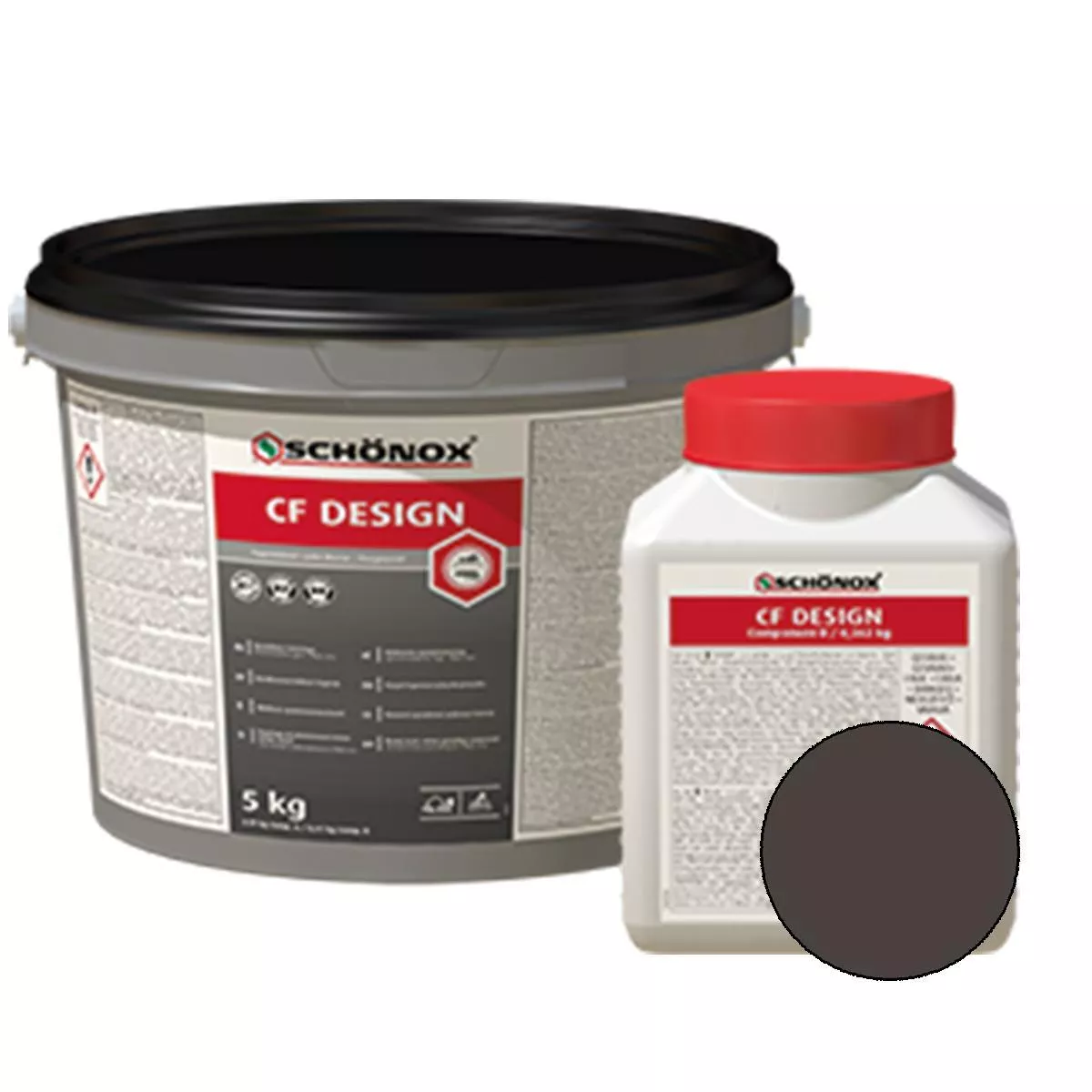 Фугираща смес Schönox CF Design Епоксидна смола Colorfuge Anthracite 5 кг