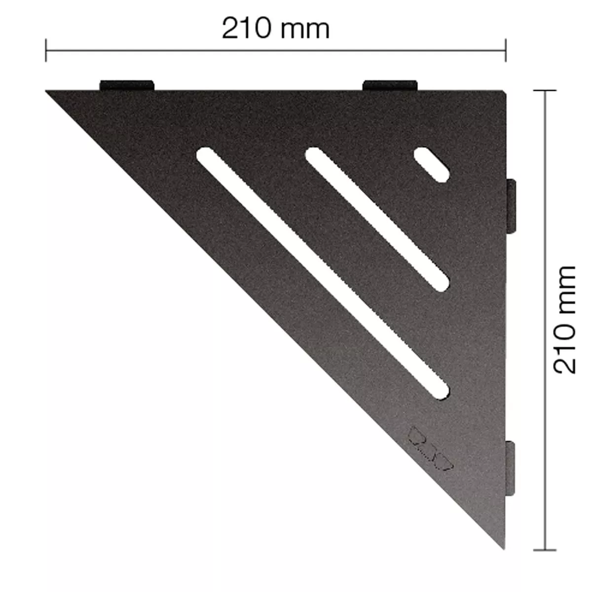 Стенен рафт душ рафт Schlüter triangle 21x21cm вълна антрацит