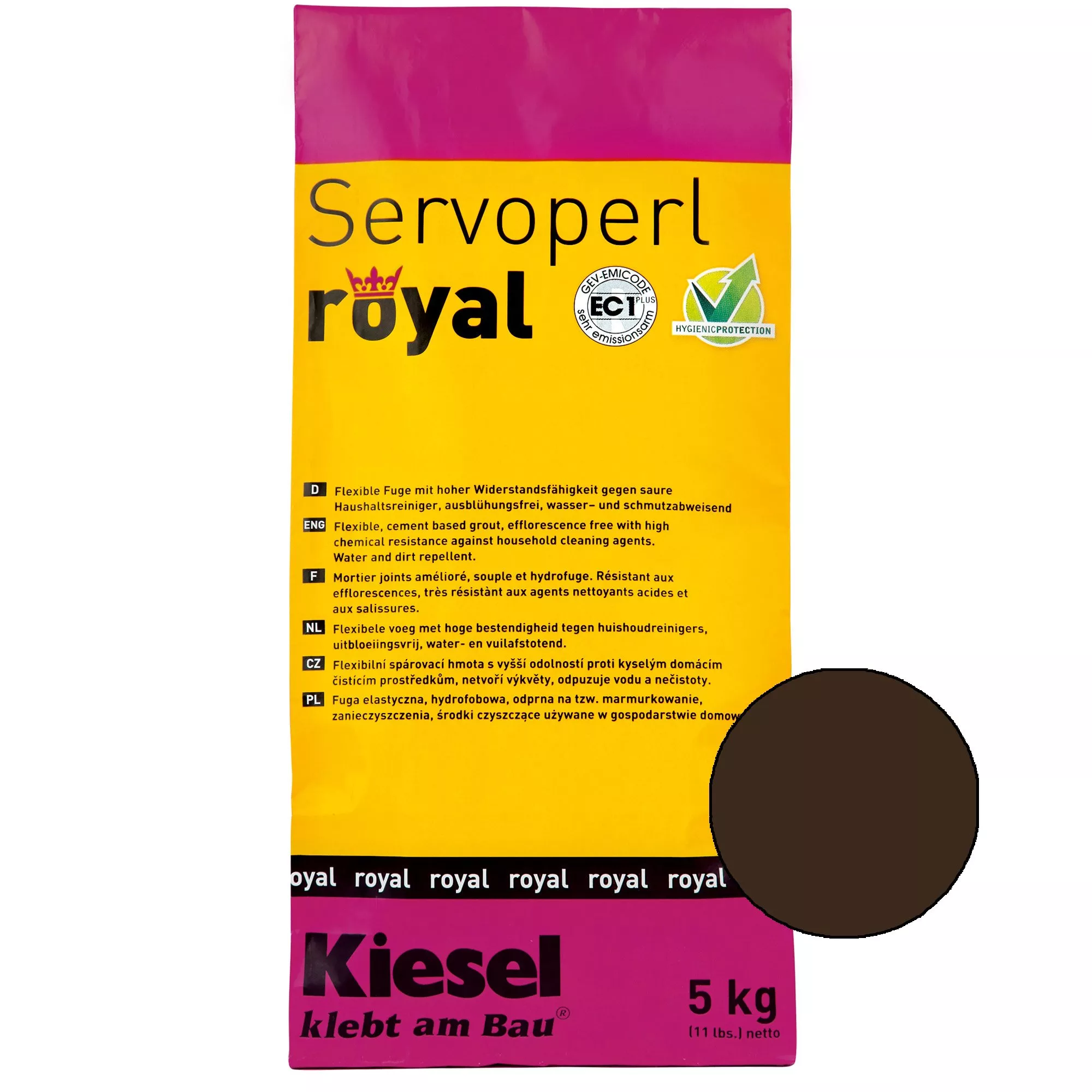 Kiesel Servoperl royal - смес за фуги-5кг кафе