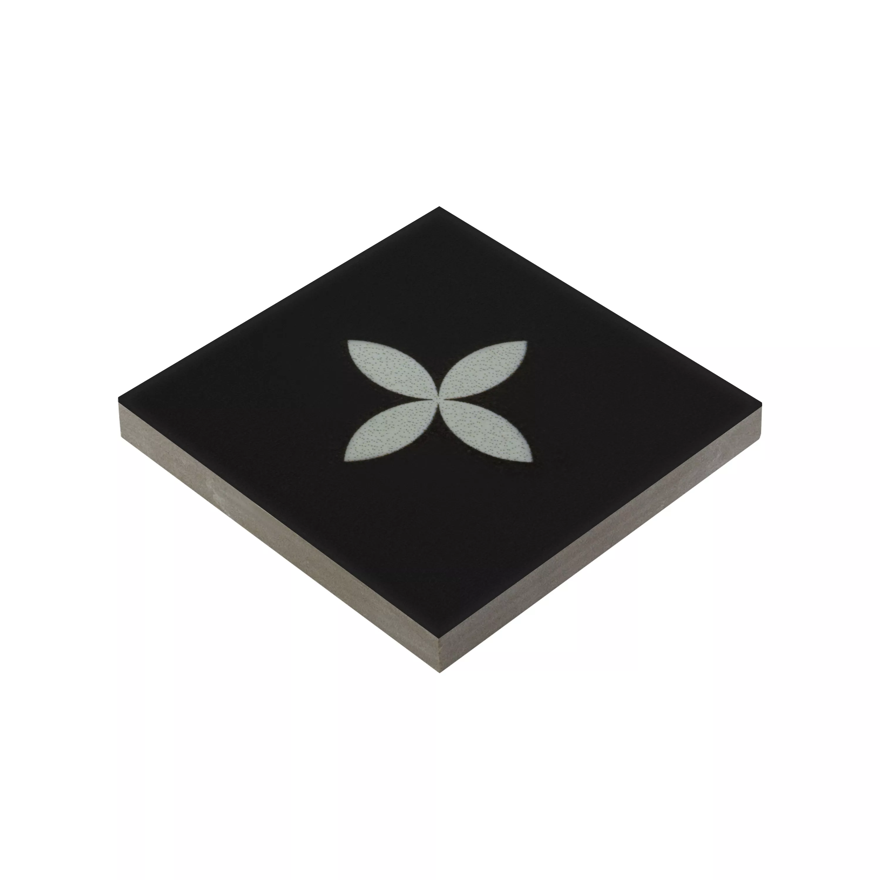 Порцеланови Kаменинови Изделия Плочки Genexia Черно Бяло Decor 2 Розоне 4,6x4,6cm Порцеланови Kаменинови Изделия Плочки Genexia Черно Бяло Decor 2 Розоне 4,6x4,6cm