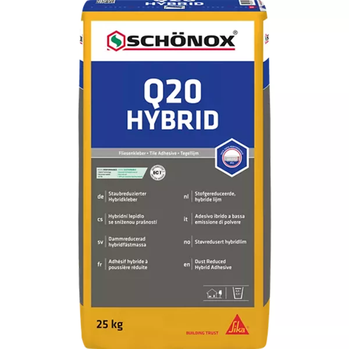 Лепило за плочки Schönox Q20 Hyprid 25 кг Лепило за плочки Schönox Q20 Hyprid 25 кг