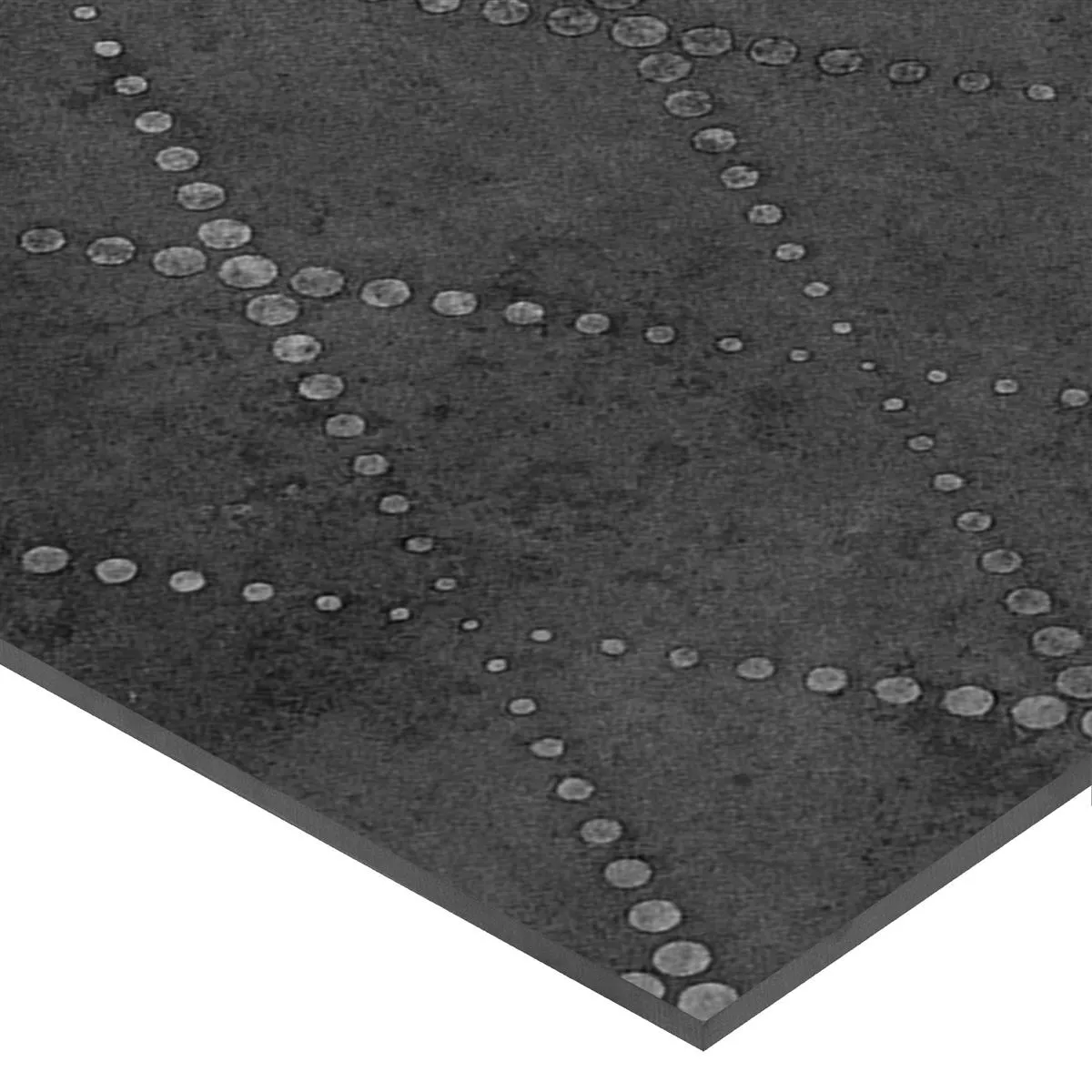 Плочки За Под Chicago Метален Вид Антрацит R9 - 18,5x18,5 cm Pattern