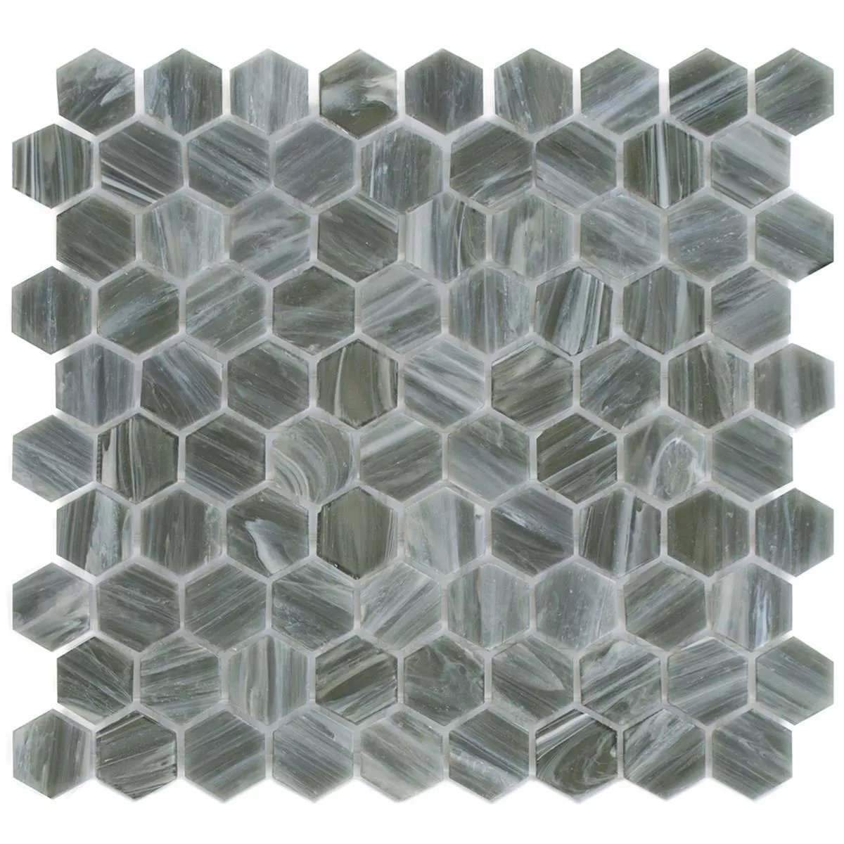 Cтъклена Mозайка Плочки Trend-Vi Hexagonal 216 Сив